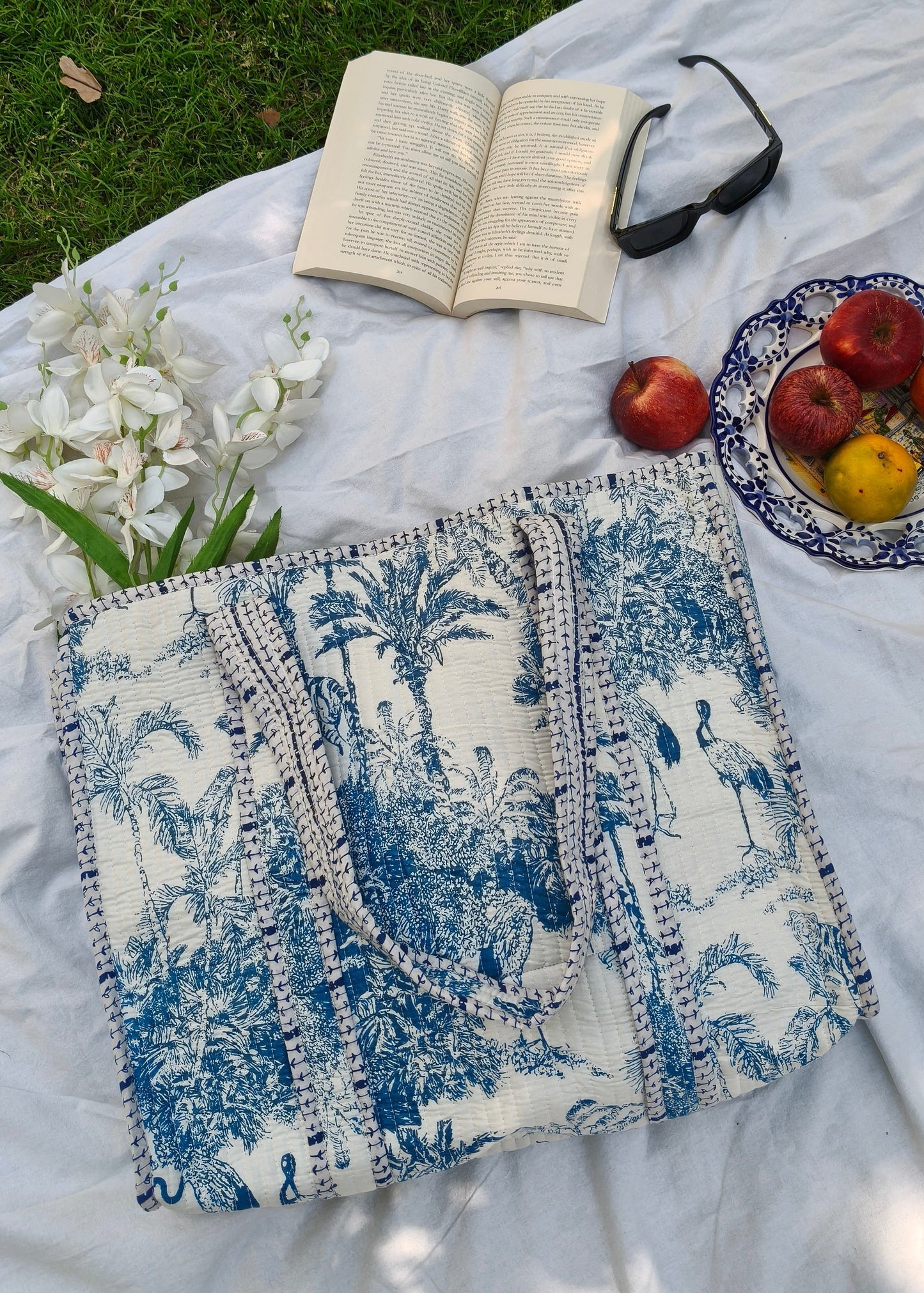 Pochette Jungle Bleue