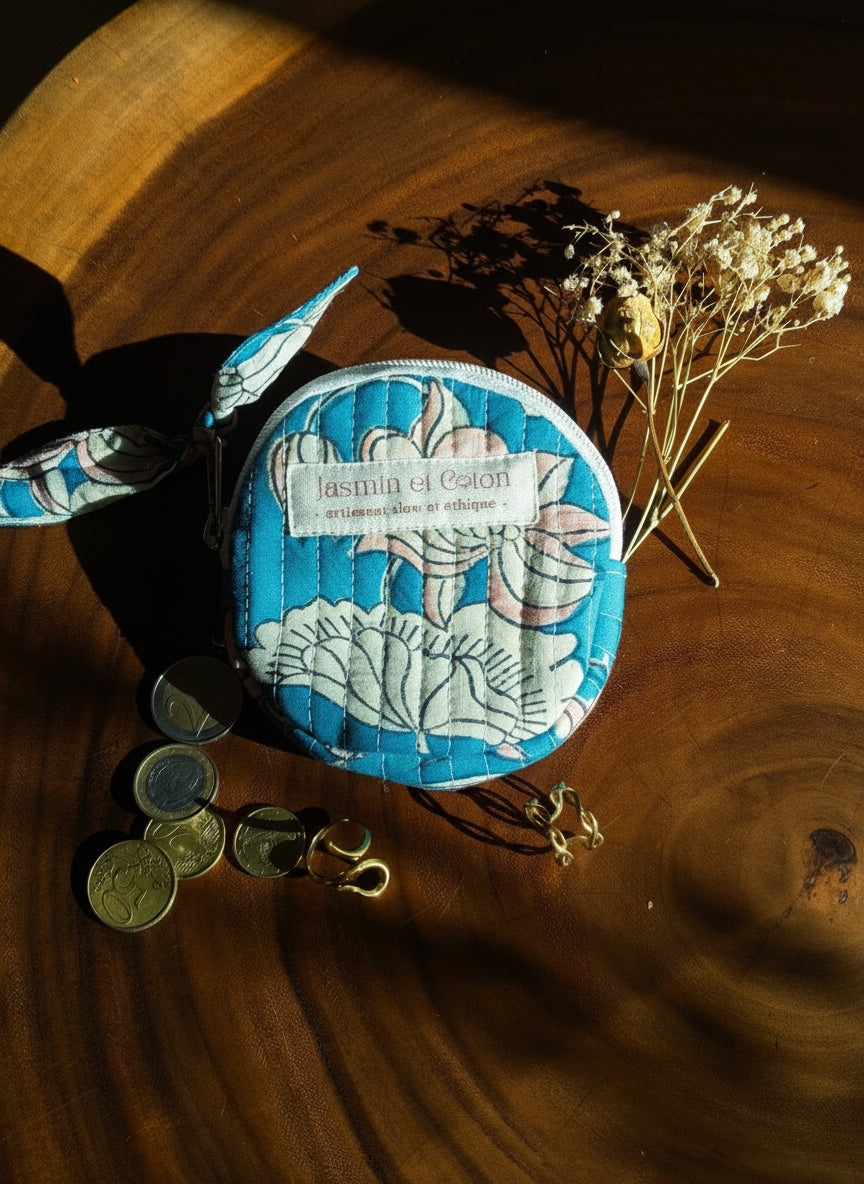 Blue Flower Coin Bag