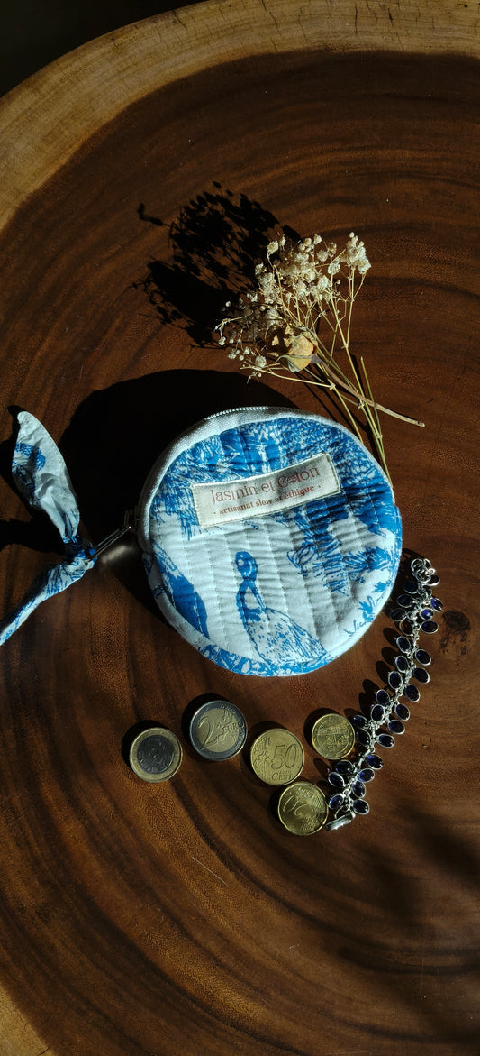 Blue Jungle Coin Bag