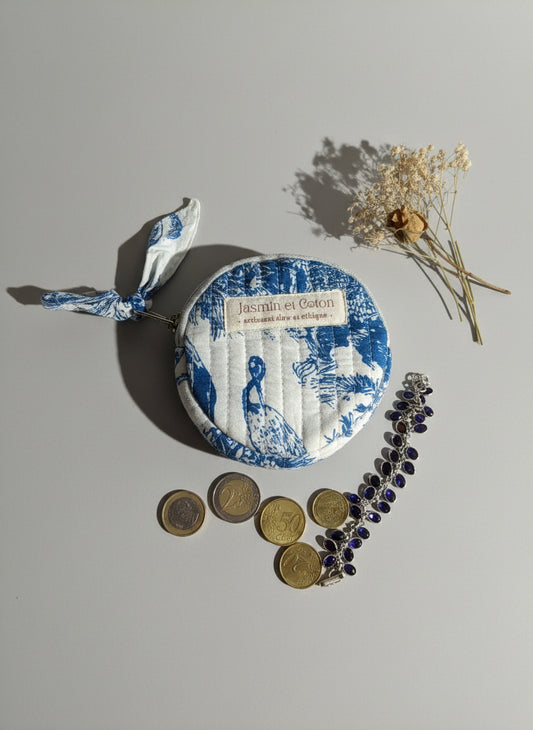 Blue Jungle Coin Bag