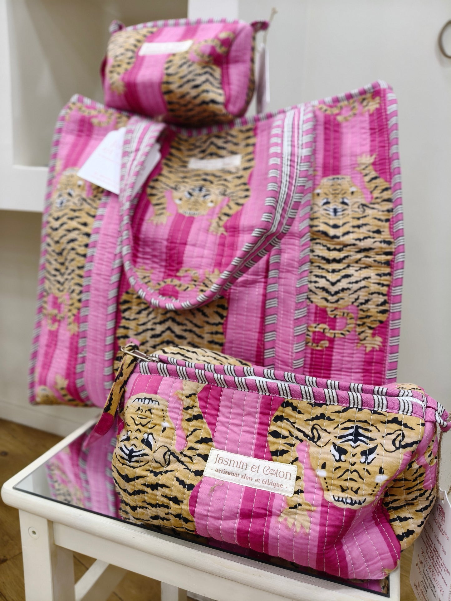 Sac Cabas Tigre Rose