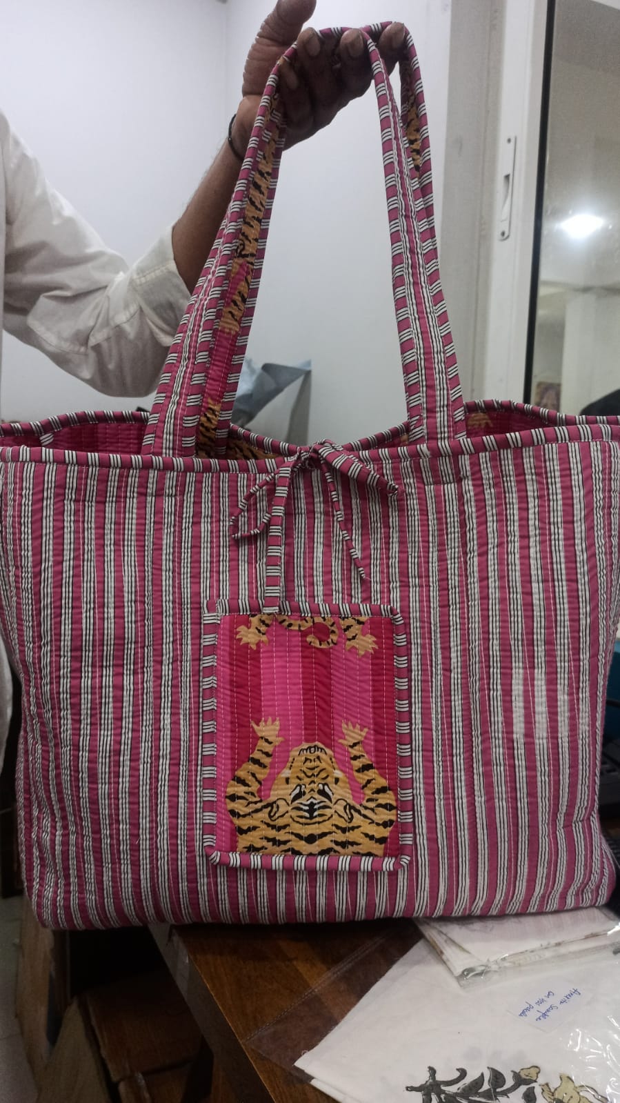 Sac Cabas Tigre Rose
