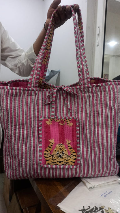 Sac Cabas Tigre Rose