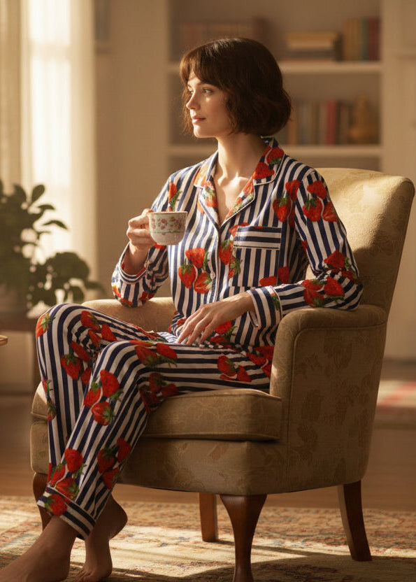 Blue Hearts Pyjama Set