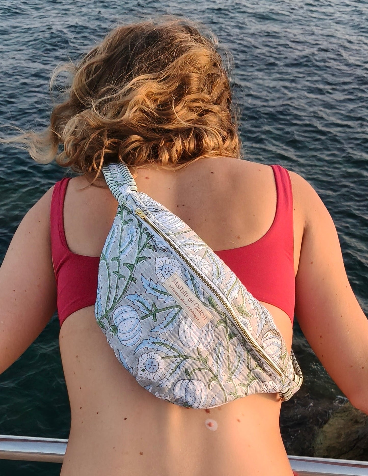 Sac banane bleu et vert