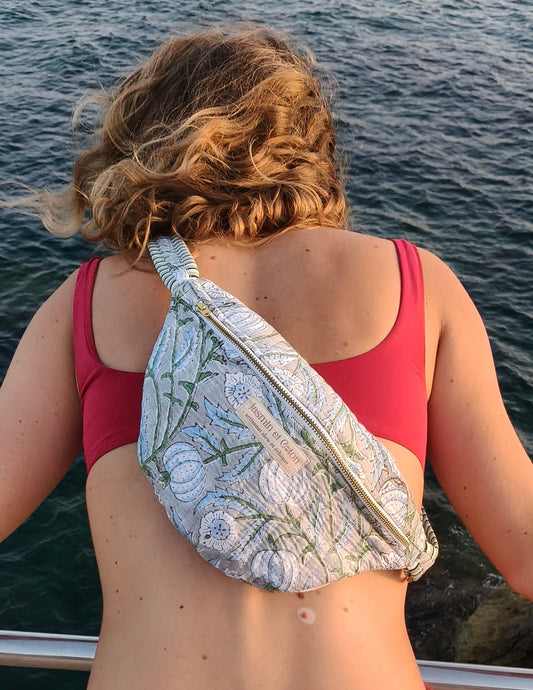 Sac banane bleu et vert