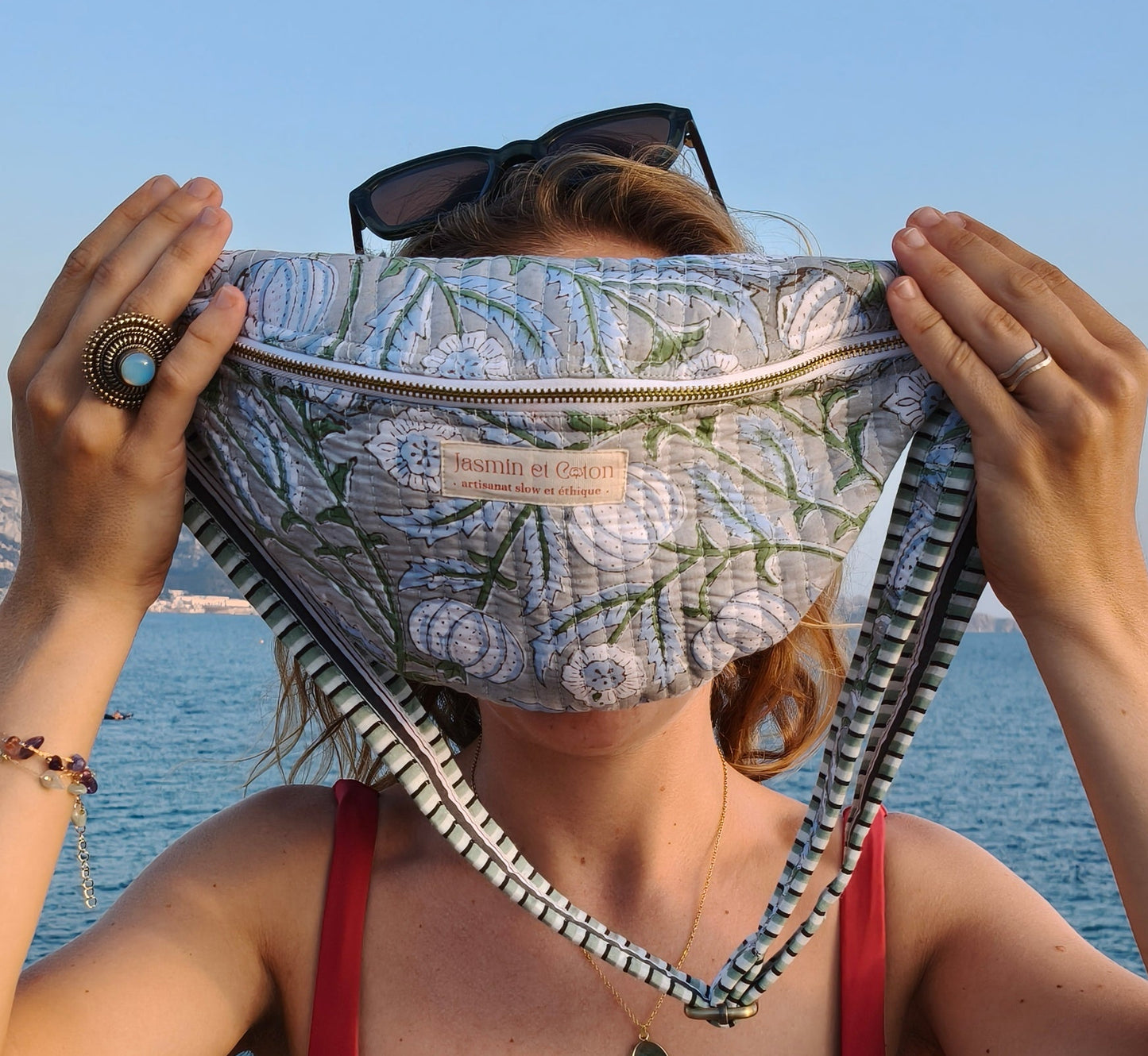 Sac banane bleu et vert