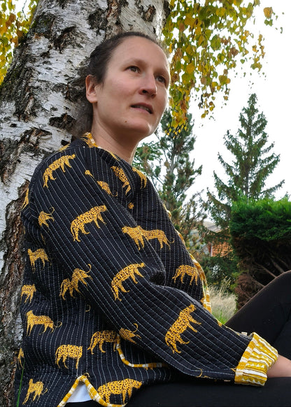 Veste léopard noire