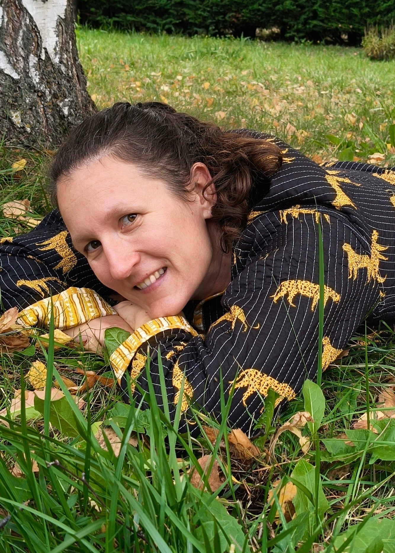 Veste léopard noire