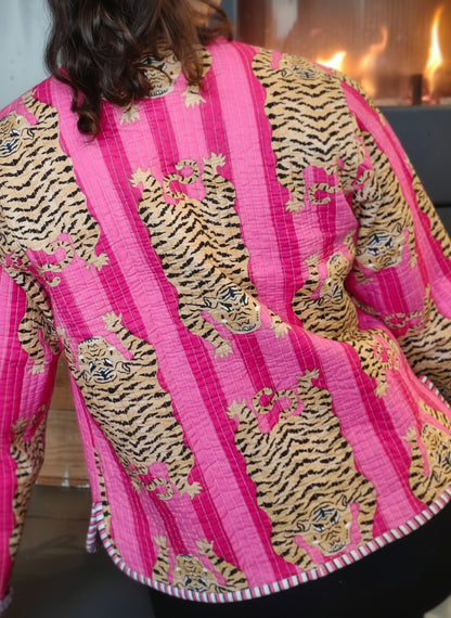 Veste tigre rose