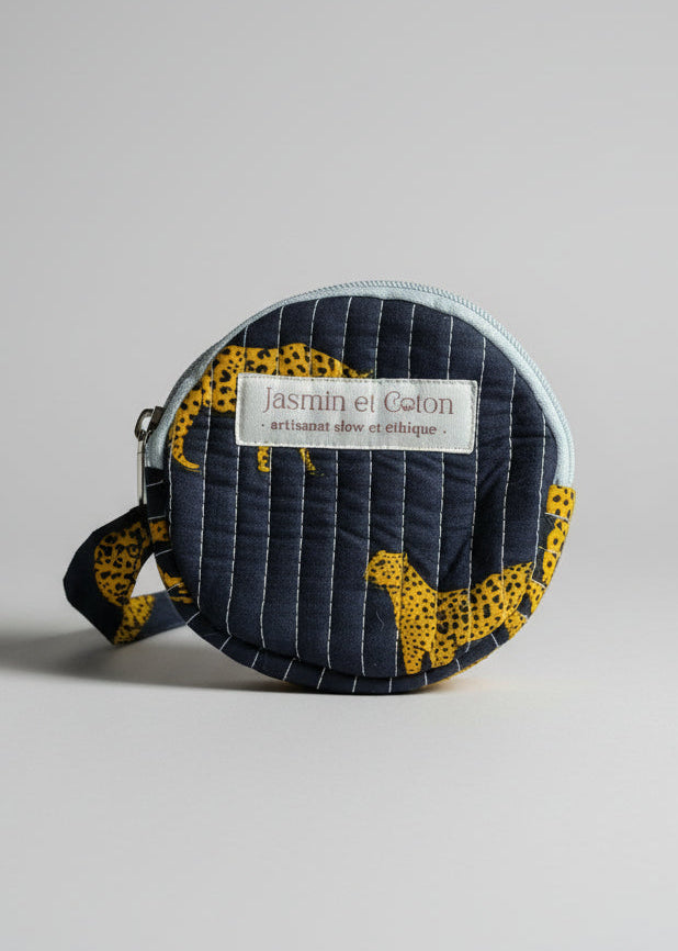 Black Leopard Coin Bag