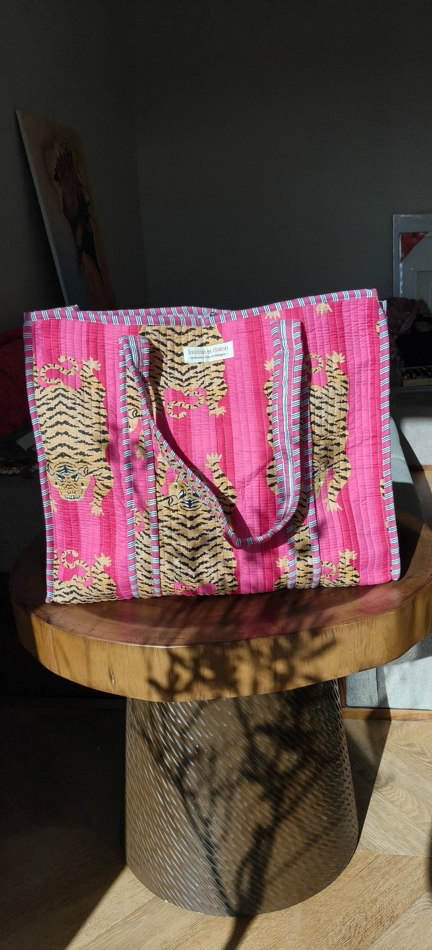 Sac Cabas Tigre Rose