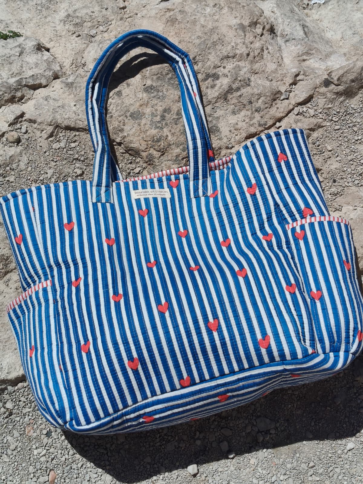 Sac Plage Red Hearts